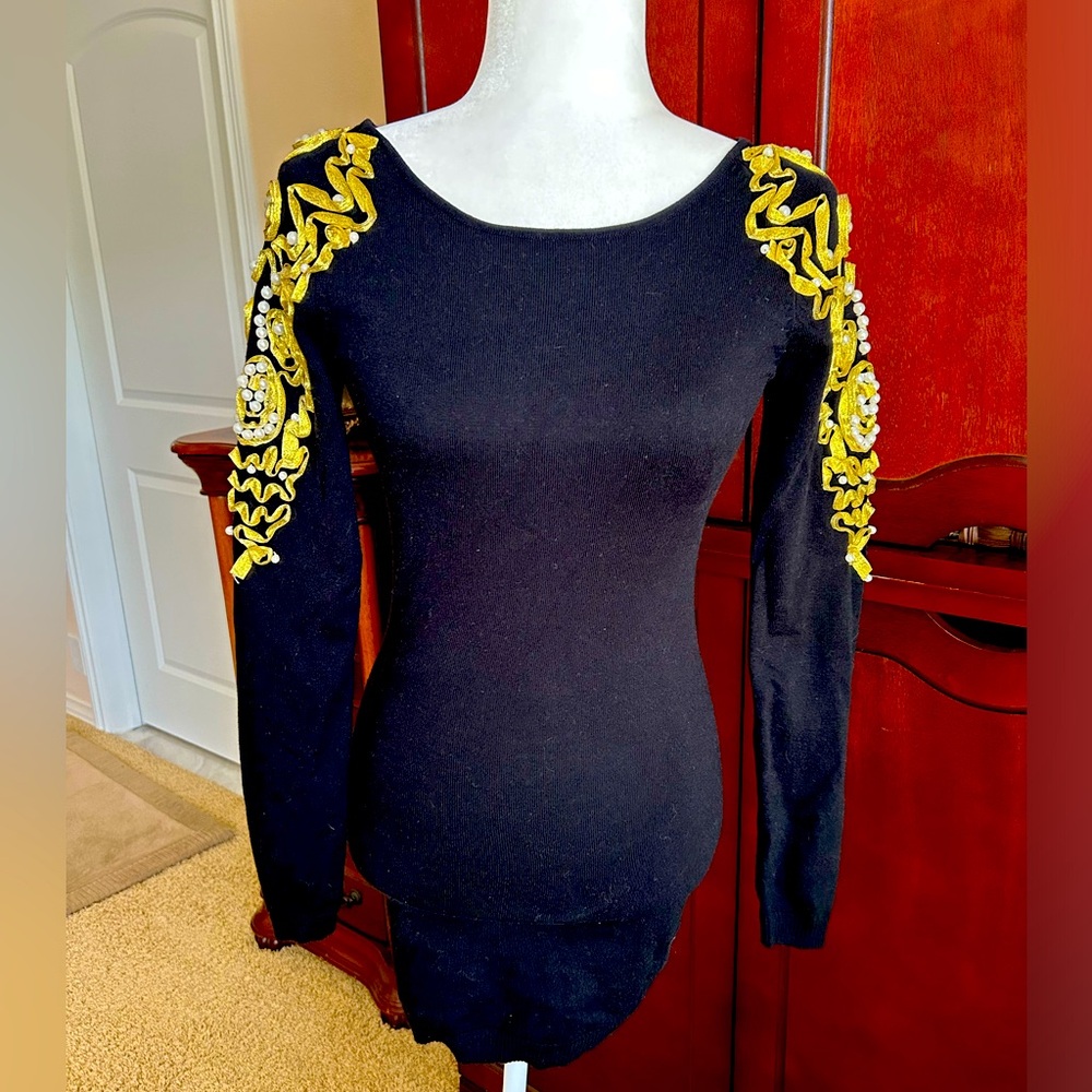 Embellished Sweater Dress / Tunic Sweater